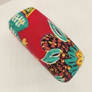 Vera Bradley eyewear case hardshell red cotton Rumba floral sunglasses boho art